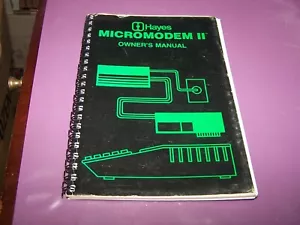 Hayes MICROMODEM II OWNER'S MANUAL - 66 Pages - Picture 1 of 1