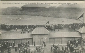 INT. FUSSBALLSPIEL, SCHOTTLAND GEGEN ENGLAND, HAMPDEN PARK, GLASGOW 1908 - POSTKARTE - Bild 1 von 2
