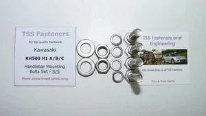 Kawasaki KH500 H Series - Handlebar Mounting Bolts Set - Stainless Steel - Picture 1 of 4