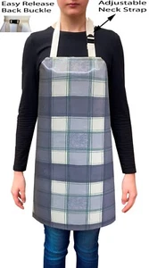 Handmade Traditional Check Waterproof PVC Coated Wipe Clean Aprons - Code: C13-2 - Picture 1 of 2
