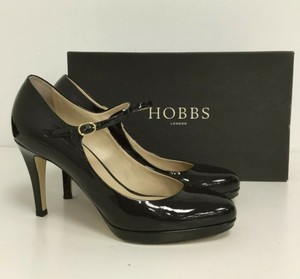 Hobbs Court Heels Black Patent Leather Size UK 7 Women's Buckle Round Toe 031359