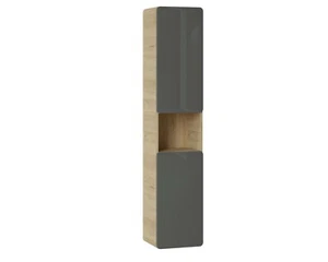 Hochschrank Regal Badezimmerschrank Badmöbel 170x35x31cm Grau / Eiche ARUBA - Bild 1 von 2
