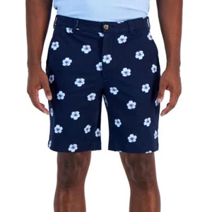 Club Room Mens Navy Classic Fit Flat Front 9' Inseam Bermuda Shorts 32 BHFO 4503 - Picture 1 of 2
