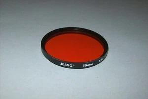 VINTAGE JESSOP 55mm ORANGE SCREW IN FILTER IN ITS CASE MADE IN JAPAN-FREE SHIP - Picture 1 of 3