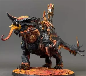 Auric Runesmiter on Magmadroth Fyreslayers Warhammer Aos Games Workshop dipinto - Foto 1 di 4