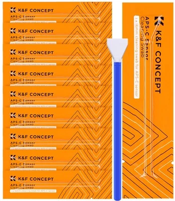 K&F Concept APS-C Sensor Reinigung 16mm Mikrofaser Swabs 10 Stück Staubfrei - Bild 1 von 4