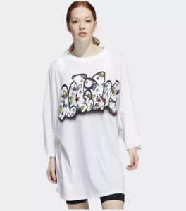 Jeremy Scott x Adidas Originals TShirt Dress Sz OSFA Women (HL6480) - Picture 1 of 7
