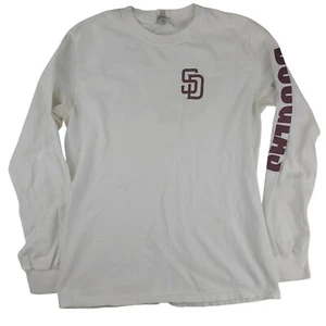San Diego Douglas T Shirt Mens Small Gildan Long Sleeve White *Stains* Eagle - Picture 1 of 7