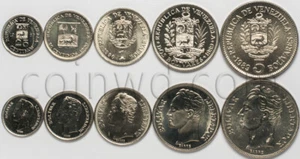 Venezuela Juego 5 Monedas 1989-1990 Simón Bolívar (#5793) - Imagen 1 de 1