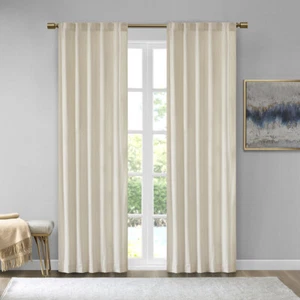 510 Design Colt Room Darkening Poly Velvet Rod Pocket/Back Tab Curtain Panel - Picture 1 of 53