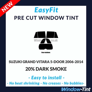 EasyFit Static Pre Cut Tint For Suzuki Grand Vitara 5-door 2006-14 20% Dark Rear - Picture 1 of 3
