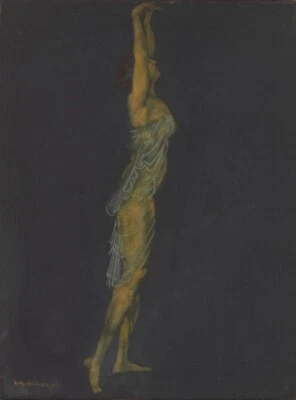 Impresión artística Dance Uplift - Arthur B. Davies 1908 - Estudio de danza modernista Foto 1 de 2