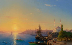 View of Constantinople by Ivan Aivazovsky 60cm x 37.6cm Art Paper Print - Bild 1 von 1