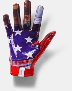 Under Armour Jungen UA F7 LE Fußballhandschuhe USA Flagge rot, weiß, blau Größe YSM - Bild 1 von 3