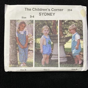 CHILDREN'S CORNER Sewing Pattern #204 SYDNEY ROMPER Size 3-4 NEW, UNCUT, FF, OOP - Picture 1 of 2