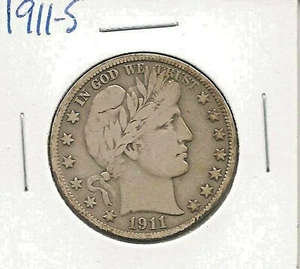 1911-S Barber Half : Very Fine VF - Imagen 1 de 2