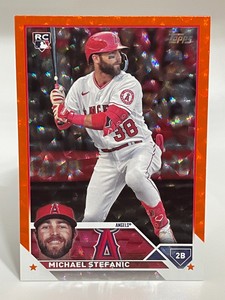 2023 Topps Update MICHAEL STEFANIC Angels rc #US124 Orange Foilboard 206/299