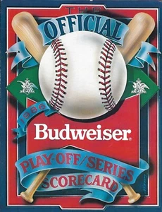 1986 BUDWEISER Play Off Series SCORECARD PROGRAM EX - Picture 1 of 1