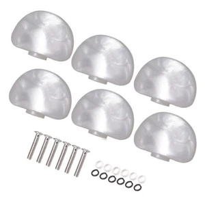 White Pearl Guitar Tuning Peg Buttons for Electric Guitars Set of 6pcs. - Picture 1 of 82