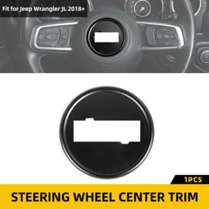 Biseles de anillo de ajuste de volante de auto para Jeep Wrangler JL JT 2018+ aluminio negro - Imagen 1 de 10