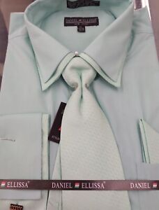 Fancy Dress Shirt With Tie, Handkerchief, And Cuff link