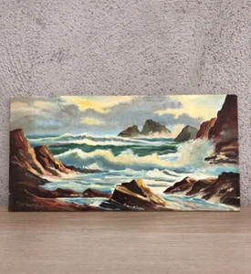 Quadro vintage -Mareggiata-dipinto a olio - Foto 1 di 8