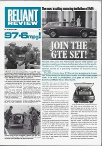 Reliant Review No31 October 1968 UK Market Brochure Rebel Scimitar Anadol - Picture 1 of 1