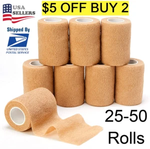Self adhesive bandage adherent cohesive First Aid Medical Tape bulk 25 - 50 Lot - Picture 1 of 8