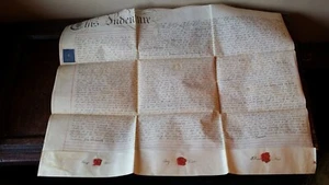 1821 ANTIQUE GEORGE IV VELLUM INDENTURE - ALVERSTOKE GOSPORT HAMPSHIRE - Picture 1 of 12
