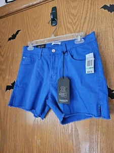 Kensie Jeans Shorts Damen Größe 8/29 Brillantblau Stretch Cut Off ausgefranst Neu mit Etikett - Bild 1 von 11