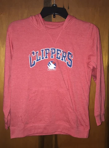 NWT NBA Los Angeles Clippers Boys Hoodie/Sweatshirt By Majestic. Sz Medium & Red Cover