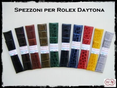 W&AMP;NS Spezzoni cinturino pelle per Rolex Daytona oro 20mm Made in Italy