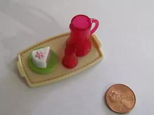 Genuino PRECIO FISHER Amorosa Familia Casa de Muñecas PASTEL REBANADA PUNZÓN BANDEJA DE JUGO Raro - Imagen 1 de 1