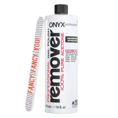 (Paquete de 1) Removedor de esmalte de uñas Onyx Professional 100 % acetona pura, 16 fl oz... Foto 1 de 4