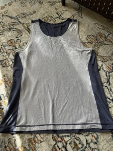 Lululemon Tank Top Large Herren blau ärmellos Shirt Muskel Sport Gym Stretch - Bild 1 von 5