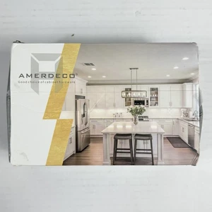AMERDECO NEU 6,3 Zoll 160 mm Gebürstetes Nickel gerändelt Schrankgriffe 10er-Pack - Bild 1 von 4
