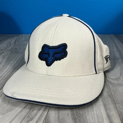 Chapéu Fox Racing All Pro lã masculino ajustado 7 1/8 off white listra preta - Imagem 1 de 4