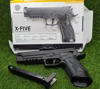 Sig Sauer #AIR-X5-177-BLK X-FIVE CO2 Pellet Gun Air Pistol 430fps .177 cal - Image 1 of 4