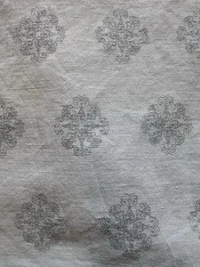 Lenzuola piatte queen size vintage 100% cotone fantasia damascato bambino blu - Foto 1 di 8