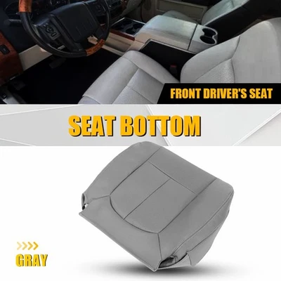 Cubierta de asiento de cuero inferior izquierda gris para Ford F-350 F-450 Super Duty 2011-2016 Foto 1 de 4