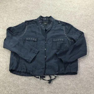 Rails Jacket Womens Large Military Utility Button Epaulet Pocket Grommet - Picture 1 of 13