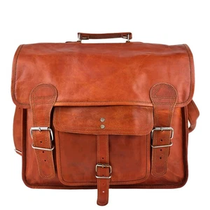 Handgefertigte 16" umweltfreundliche Leder Laptoptasche | doppelter Rand | Büro Aktentasche - Bild 1 von 5