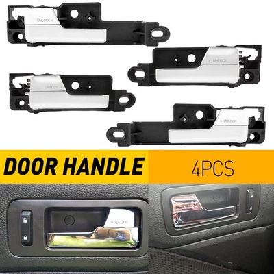 Juego de manijas de puerta interior cromadas para Milan Mercury 2006-2011 4X izquierda y lateral derecha Foto 1 de 4