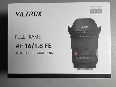 NEW Viltrox AF 16mm F1.8 Full Frame Autofocus Camera Lens Sony E-mount Camera - Image 1 of 4