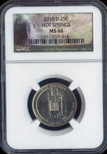 2010-D Hot Springs Quarter NGC MS66 Holiday Sale 🎁 - Picture 1 of 2