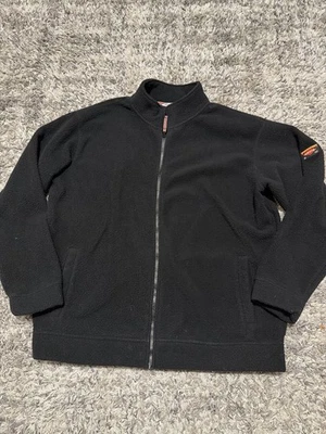 Chaqueta Orvis Para Hombres XL Negra Cremallera Completa Vellón Cuello Simulado Bolsillos para las Manos Cálida Exterior Foto 1 de 4