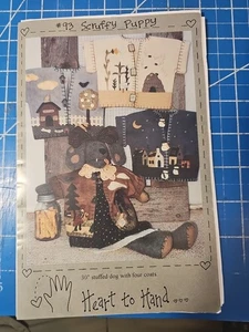 Vintage 1995 #93 Scruffy Puppy 30 Zoll ~ Stoffhund mit 4 Mänteln ~ Herz-zu-Hand-Designs - Bild 1 von 9