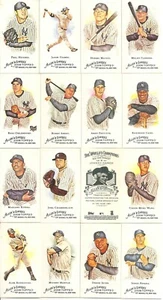 2008 Topps Allen & Ginter Mini New York Yankees A&G Back Complete Team Set (16) - Bild 1 von 1