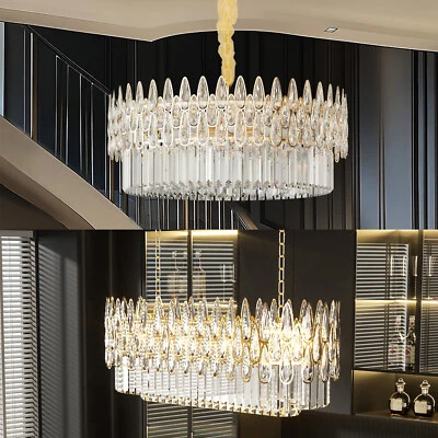 Kristall Pendelleuchte Hängeleuchte Verstellbare Ketten Ruheraum Restaurant Deko - Bild 1 von 4