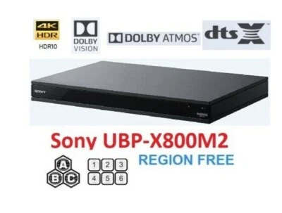 SONY UBP-X800M2 4K UHD ALL REGION FREE BLU-RAY DVD PLAYER ZONE A,B,C & DVD: 0-9, - Image 1 of 2